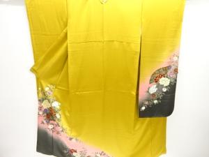 生花模様刺繍振袖